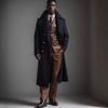 Parisian Style Long Wool Coat Women Slim Fit Notched Lapel Double Breasted Belted Solid Color Over-the-Knee Fall Winter