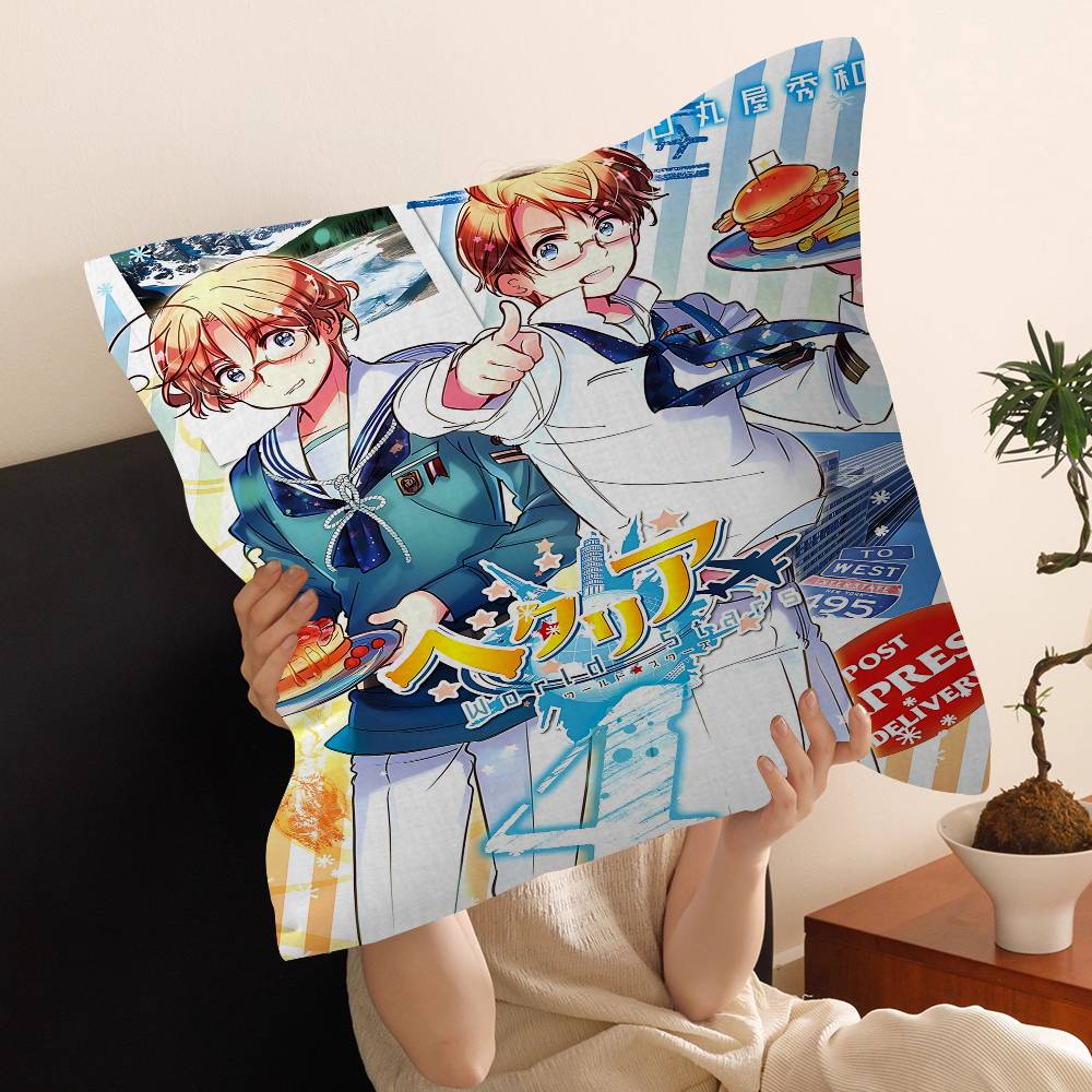 Hetalia World Stars Anime Pillow Cover Sofa Cushion Cover Home Room Decoration Children Gift