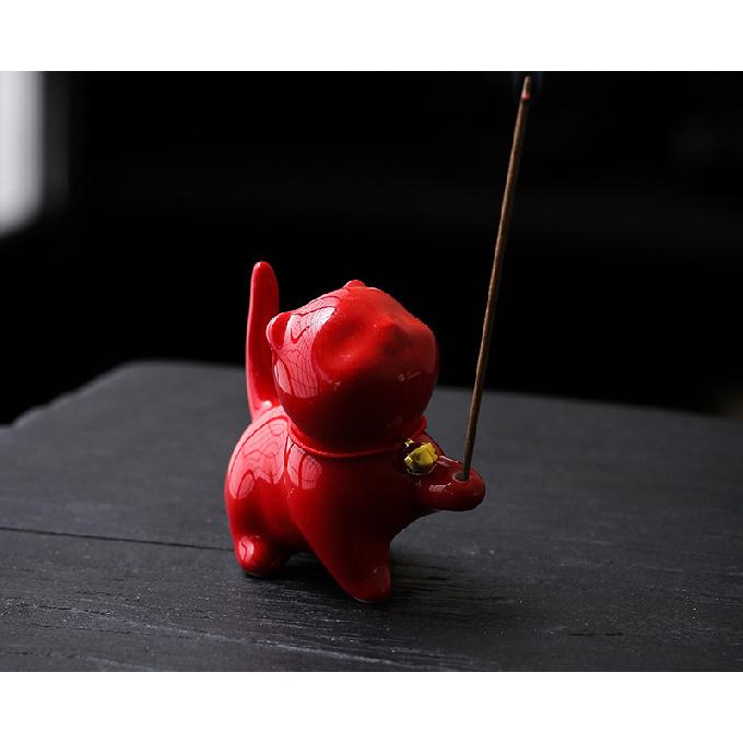 1PCS Cute Incense Burne Mini Lovely Cat Ceramic Decorative Incense Burner Incense Stick Holder Home Decor Gifts-Without Incense 7