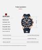 REWARD Men's Multifunction Chronograph Silicone Sports Watch - Luminous, Waterproof, Quartz Calendar (Model: RD83016M)