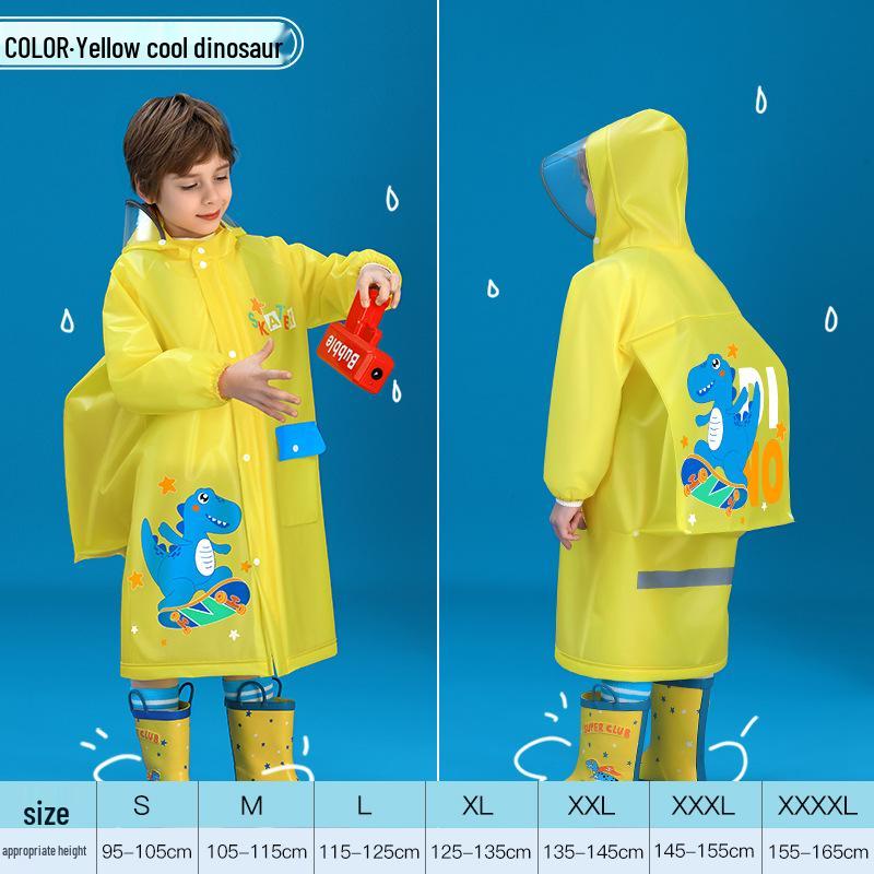 

Детский водонепроницаемый дождевик на все тело для мальчиков и девочек - Идеально подходит для детского сада и школьников Small
