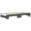 Extendable Daybed with Drawers Dark Grey 80x200 cm Velvet