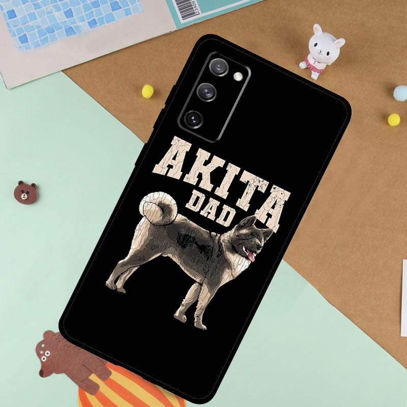Animal Cartoon Akita Dog Soft Case For Samsung Galaxy S25 Ultra S9 S10 S20 S22 S21 Plus S23 FE S24 Ultra Funda Cover