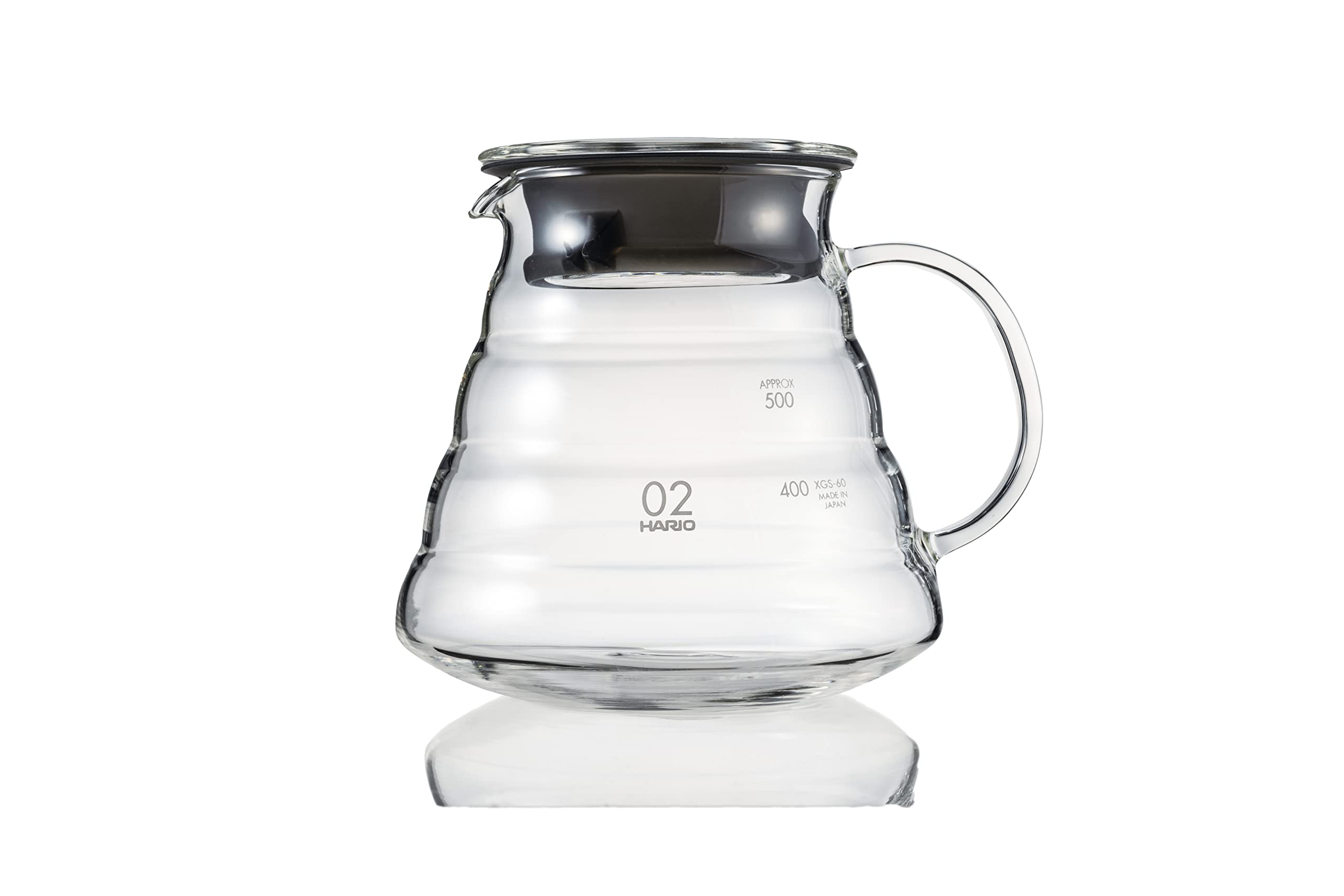 

HARIO V60 Glass Server 600 Clear, 600ml, 2-5 Cups, Microwave Safe, Made in Japan, XGSR-60-TB