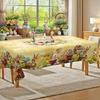 Rustic Easter Tablecloth Bunny Eggs Table Cover Farmhouse Easter Decorations for Home Kitchen Dining Spring Garden Tablecloth