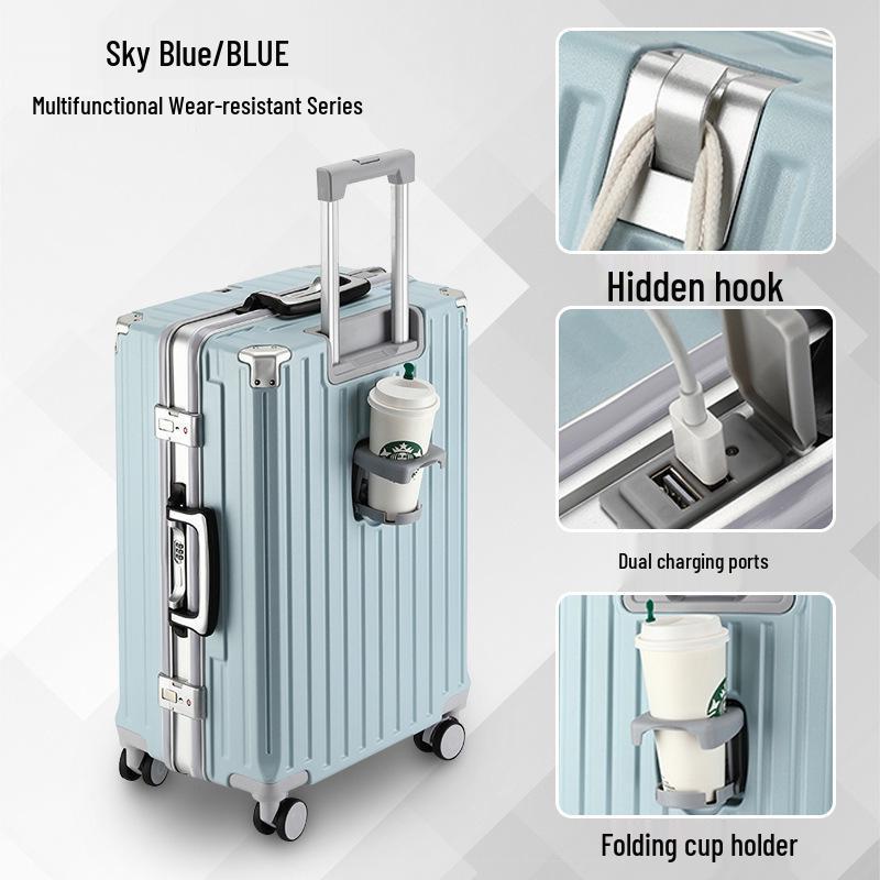 

Міцний алюмінієвий валіза-спінер із кодовим замком для чоловіків і жінок 22 Inch Lifetime Warranty with Spare Wheels, Cover