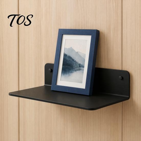 Wall Mounted Storage for Small Items 2PCS Hanging Floating Shelf, Adhesive-Backed/Hole Punching Installation Versatile Shelf Rental Design,