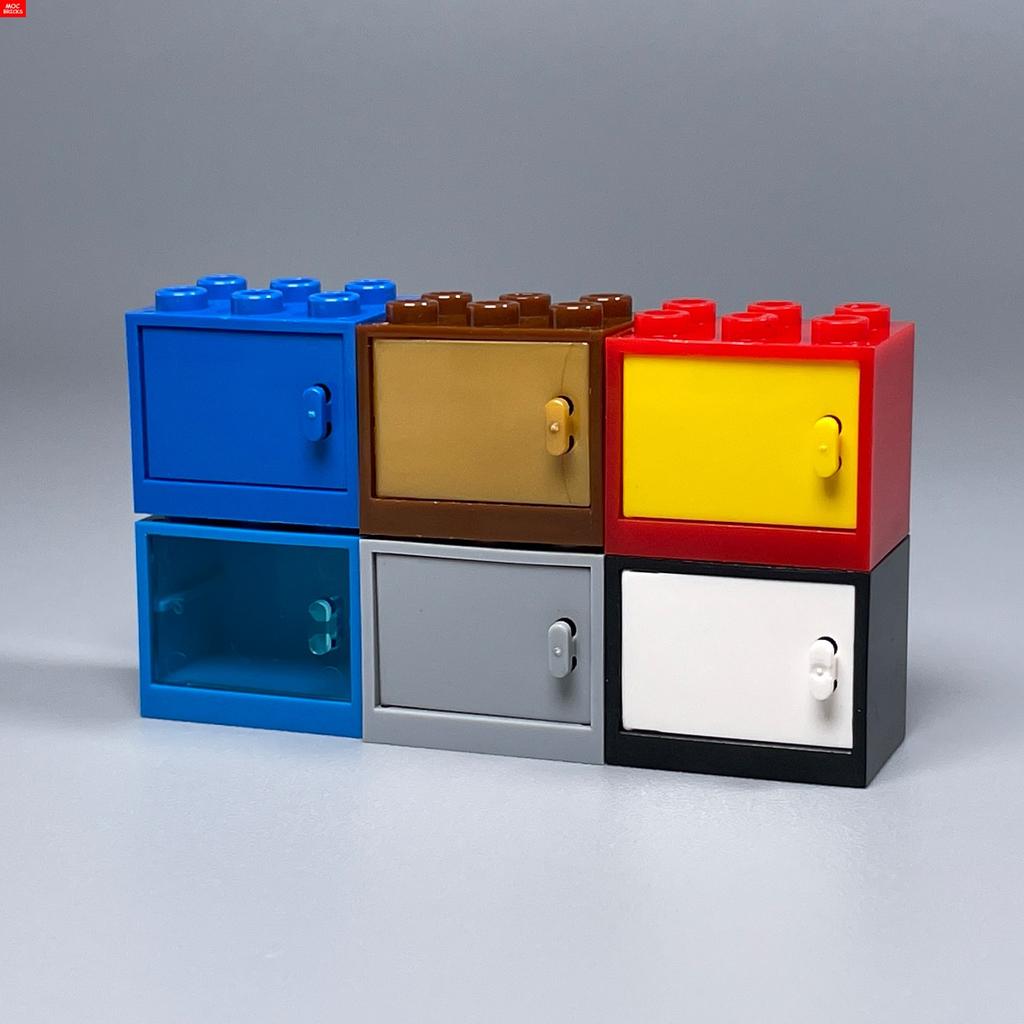 MOC Blocks Box Cupboard Container 2x3x2 Cabinets Assembles Particles 4532 4533 City House Construction Bricks Parts
