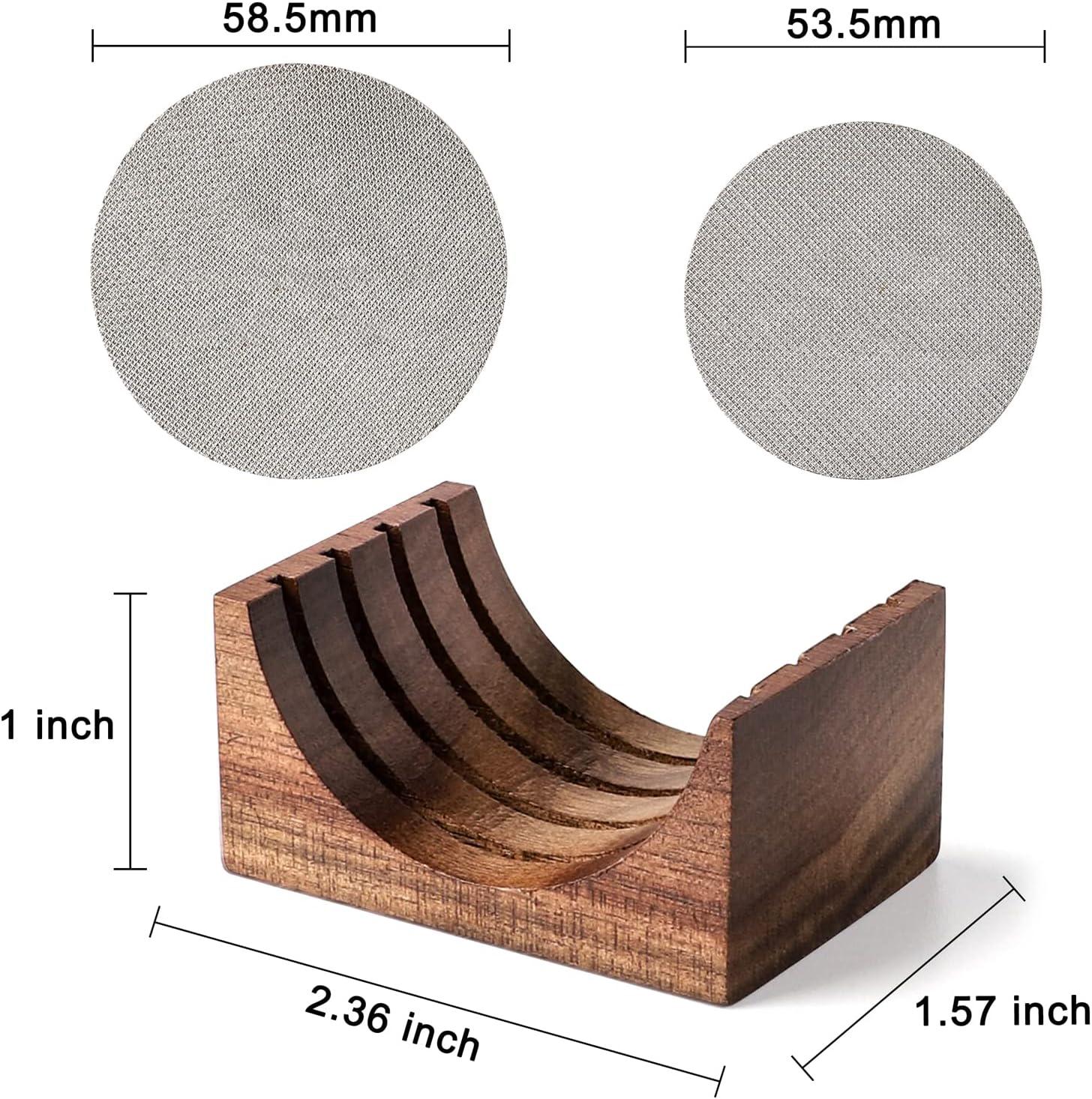 

Espresso Puck Screen Stainless Steel Filter with Stand Reusable Tool for Perfect Espresso Distribution Compatible Portafilter