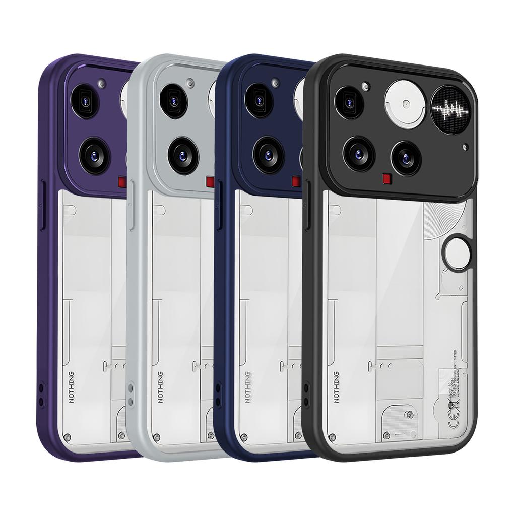 Pouzdro pro Nothing Phone 3 A024 s airbagy, nárazuvzdorné, průhledné matné zadní kryt, pevné pouzdro na telefon pro Nothing Phone 3 2025, silikonový nárazník