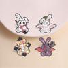 Gothic Voodoo Doll Enamel Pins Cartoon Stitched Bear Angel Devil Syringe Nurse Rabbit Halloween Brooch Lapel Badges Jewelry Gift