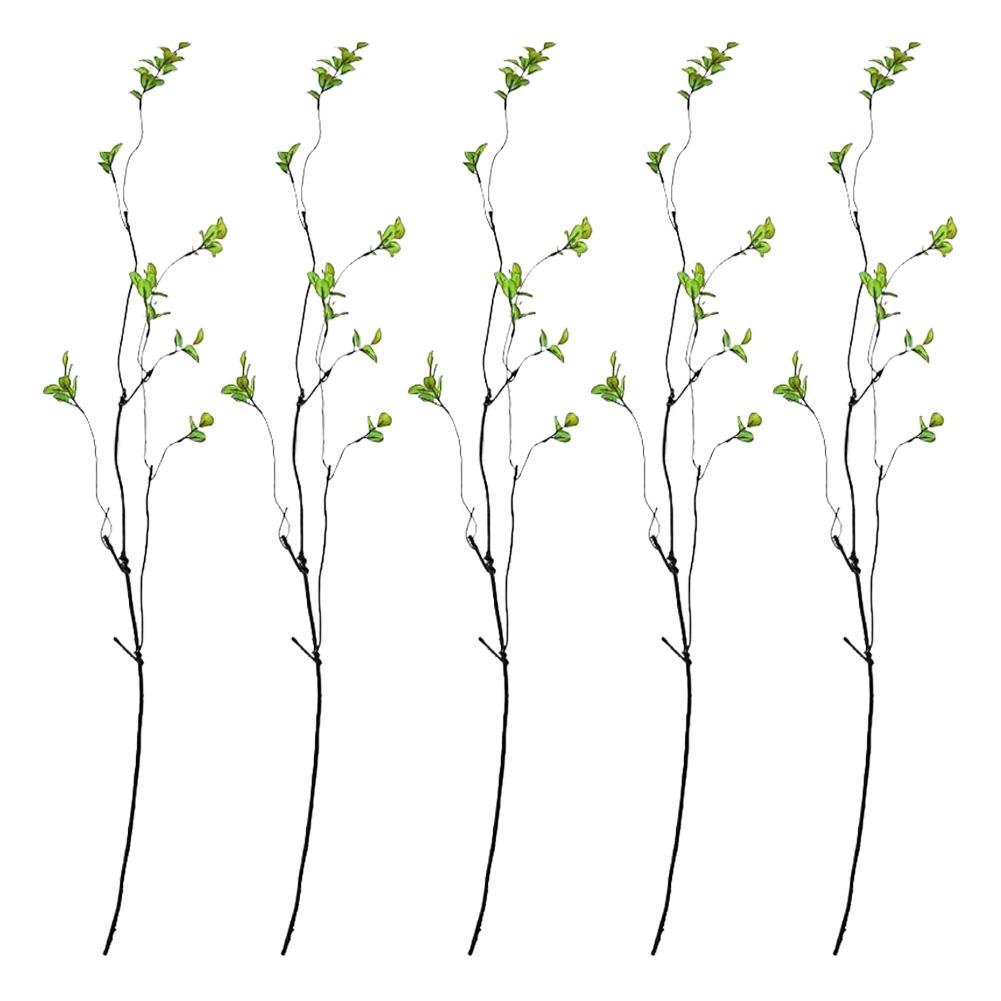 5Pcs Fall Leaves Stems Decorative Fake Fall Greenery Branches Fake Leaves Fall Decorations for Home Office Banquet Decor