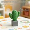 3D Printed Cactus Clicker Keychain Mini Fidget Clicker Toy Portable Push Button Stress Relief Keyring Gift For Kids Adults