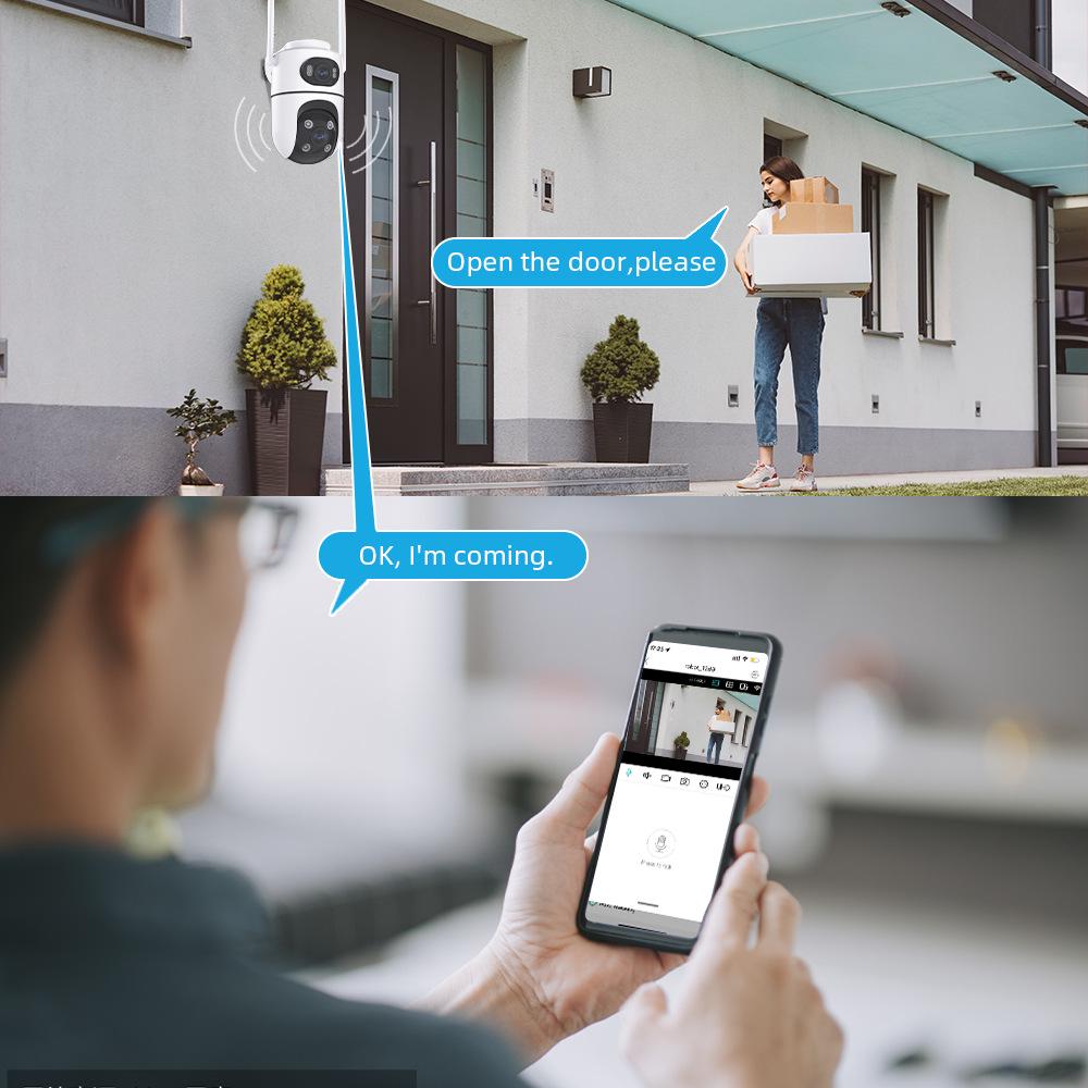 ICSEE Dual-Screen WiFi 8MP Outdoor Ultra-Clear Binocular Camera Monitor