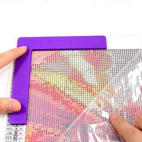 3 ks/Sada pravítek pro Diamond Art, pravítka pro zarovnání při diamantovém malování, nástroje pro zarovnání plátna pro kulaté a čtvercové diamanty, přesné umístění