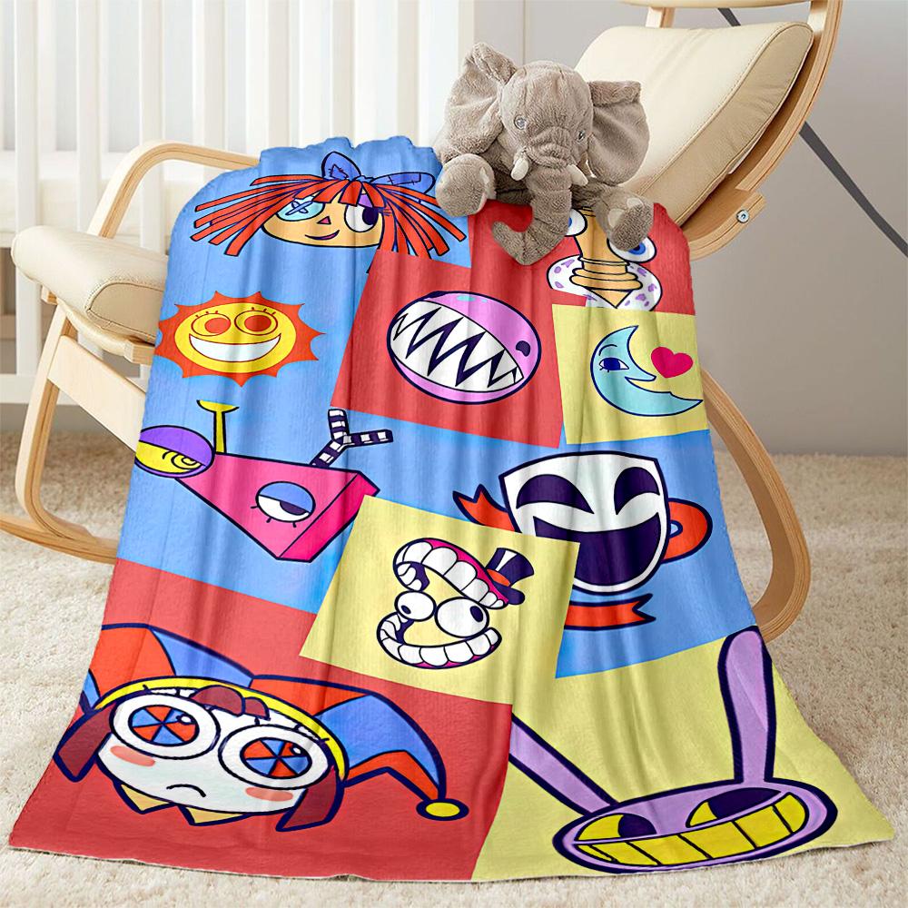 Digital Circus Blanket Warmthful Decor Perfect for Bedding Bed Office for All Occasions Stylish Decor Best Holiday Gift for Friends Family