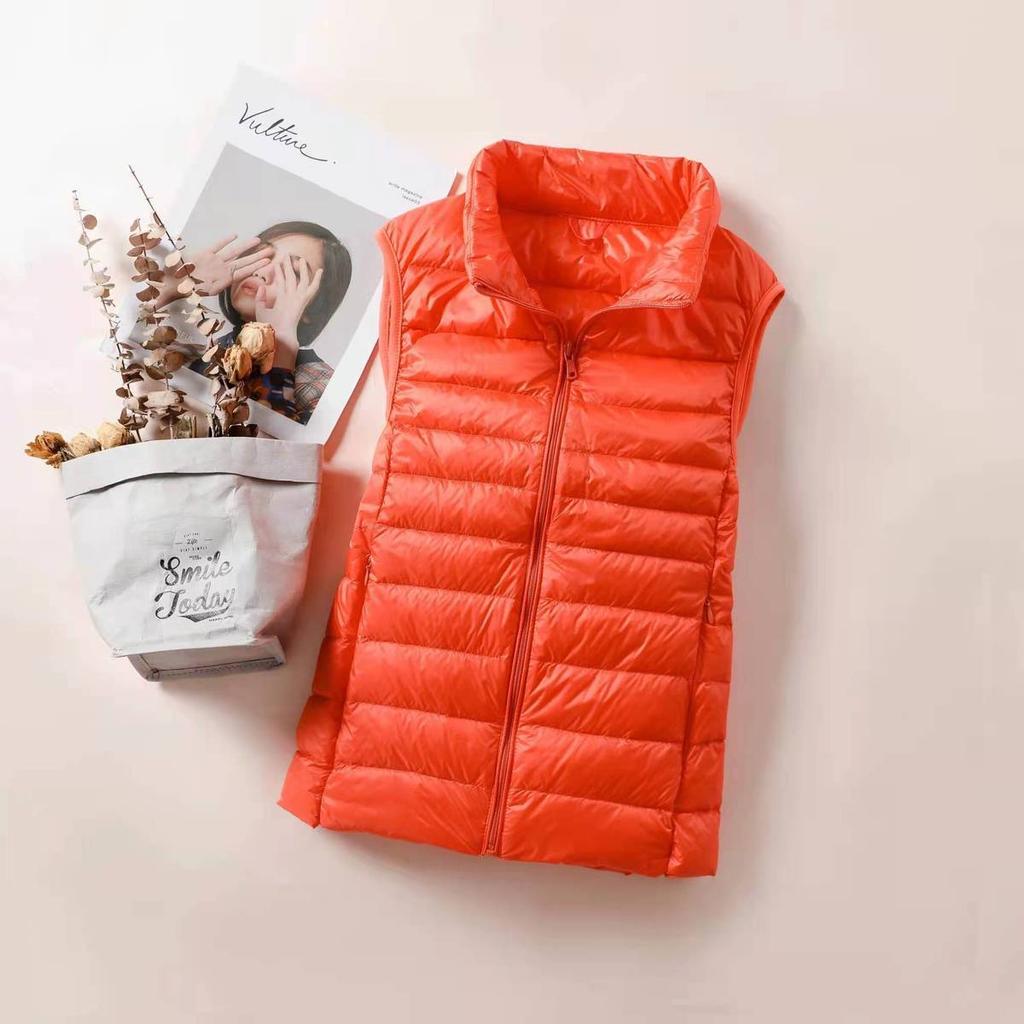 Ultralight Down Vest Women Sleeveless Jacket Female White Duck Down Waistcoat Female Warm Puffer Jacket Outwear M-8XL
