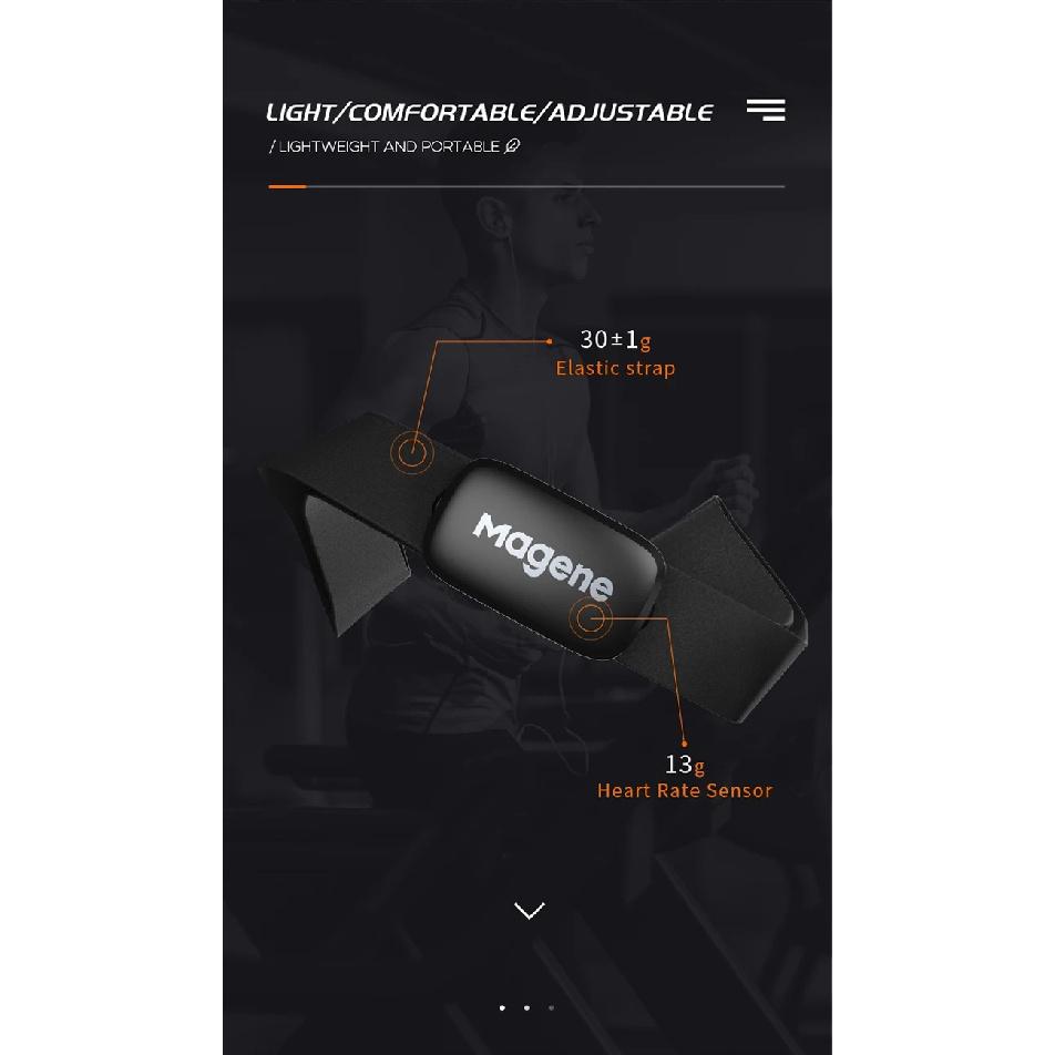 Magene H64 Heart Rate Monitor Mover Bluetooth ANT Sensor With Chest Strap Computer Bike Wahoo Garmin BT Sports