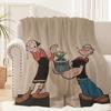 Cartoon Animation P-Popeye-ES Decke Decke für Couch Sofa Reise Zuhause Picknick Flanelldecke Geburtstagsgeschenk Warm Bequem