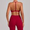 Verstellbarer Yoga-BH mit Kreuzträgern und Hohlrücken-Design für Fitness & Laufen