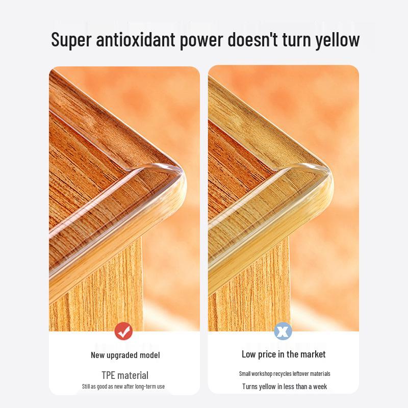 Self-Adhesive Transparent Silicone Corner Protector for Walls and Edges