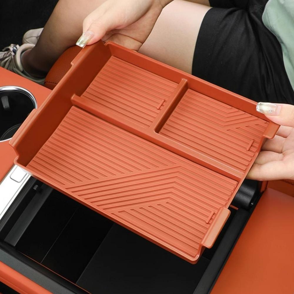 For Li Lixiang L6 L7 2024 ABS Car Under Center Console Organizer Storage Armrest Storage Box Auto Styling interior Accessories