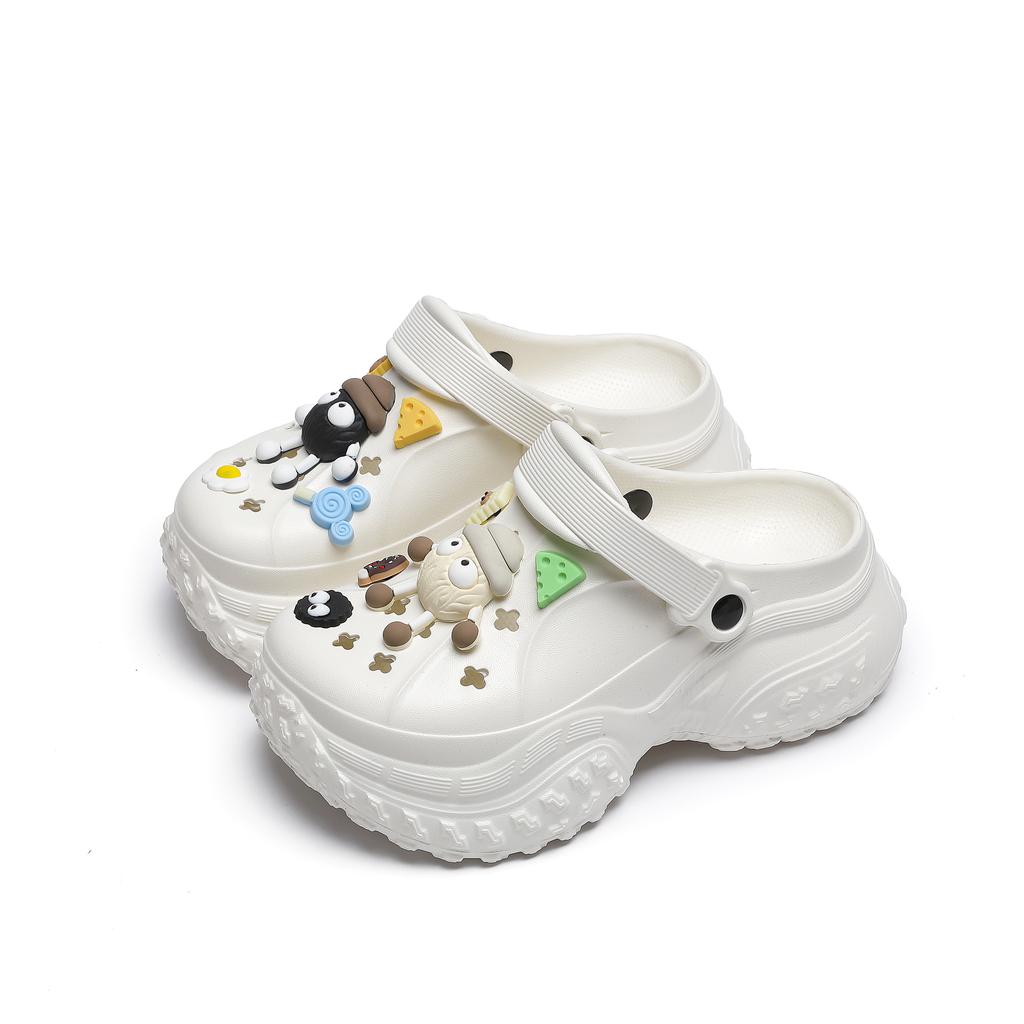 Mode Damen Hausschuhe Hohe Plattform Garten Mode Clogs Schuhe Damen Hausschuhe Dicke Sohle EVA Sandalen Sommer Mädchen Hausschuhe