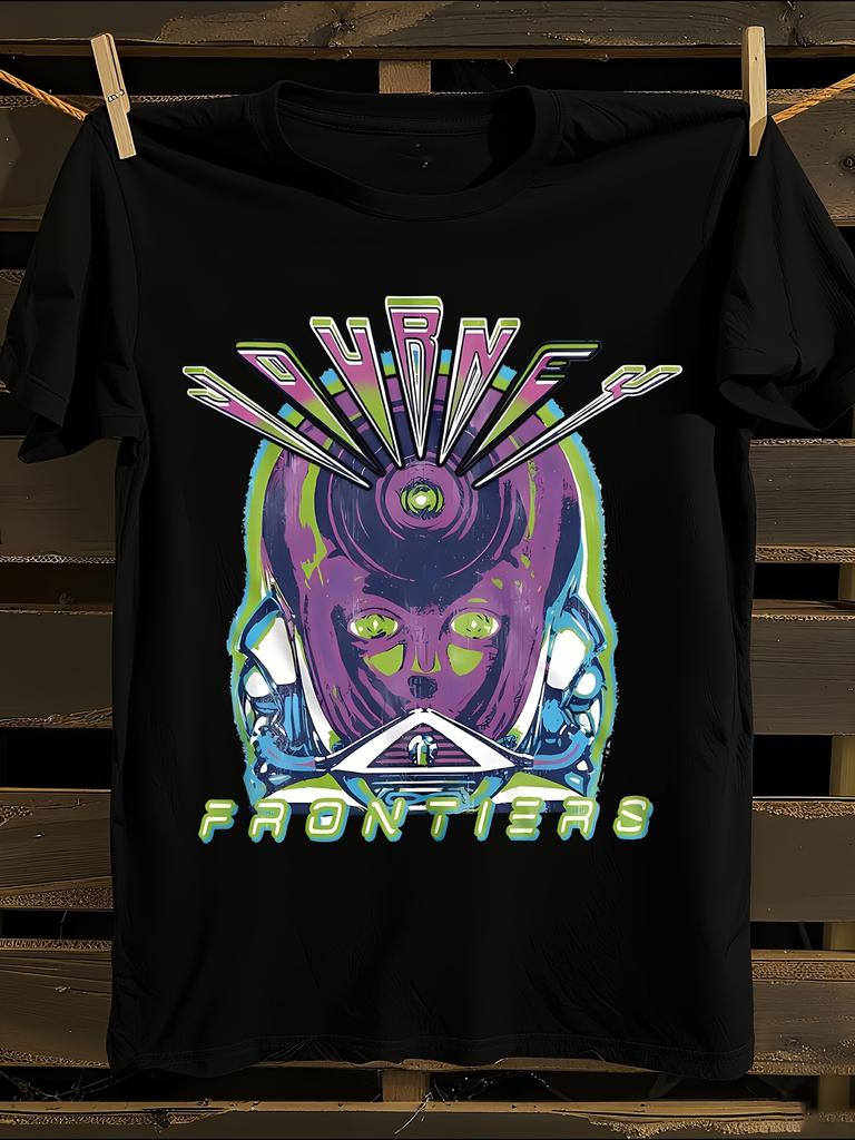 s Journey Frontiers Neon Rock Logo T-Shirt Mens Tshirt Womens Tshirts with Letters Print Short Sleeves T-Shirt Casual Street Tee Shirt Top
