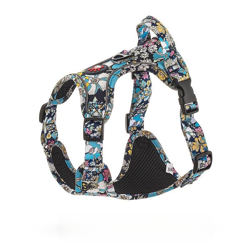Pet Supplies Printed Dog Harness Tote Bag Canvas Breathable Dog Lead Printed Dog Lead Harness Small Dog Cute Small Medium Dog Pet Harness (blue, S)