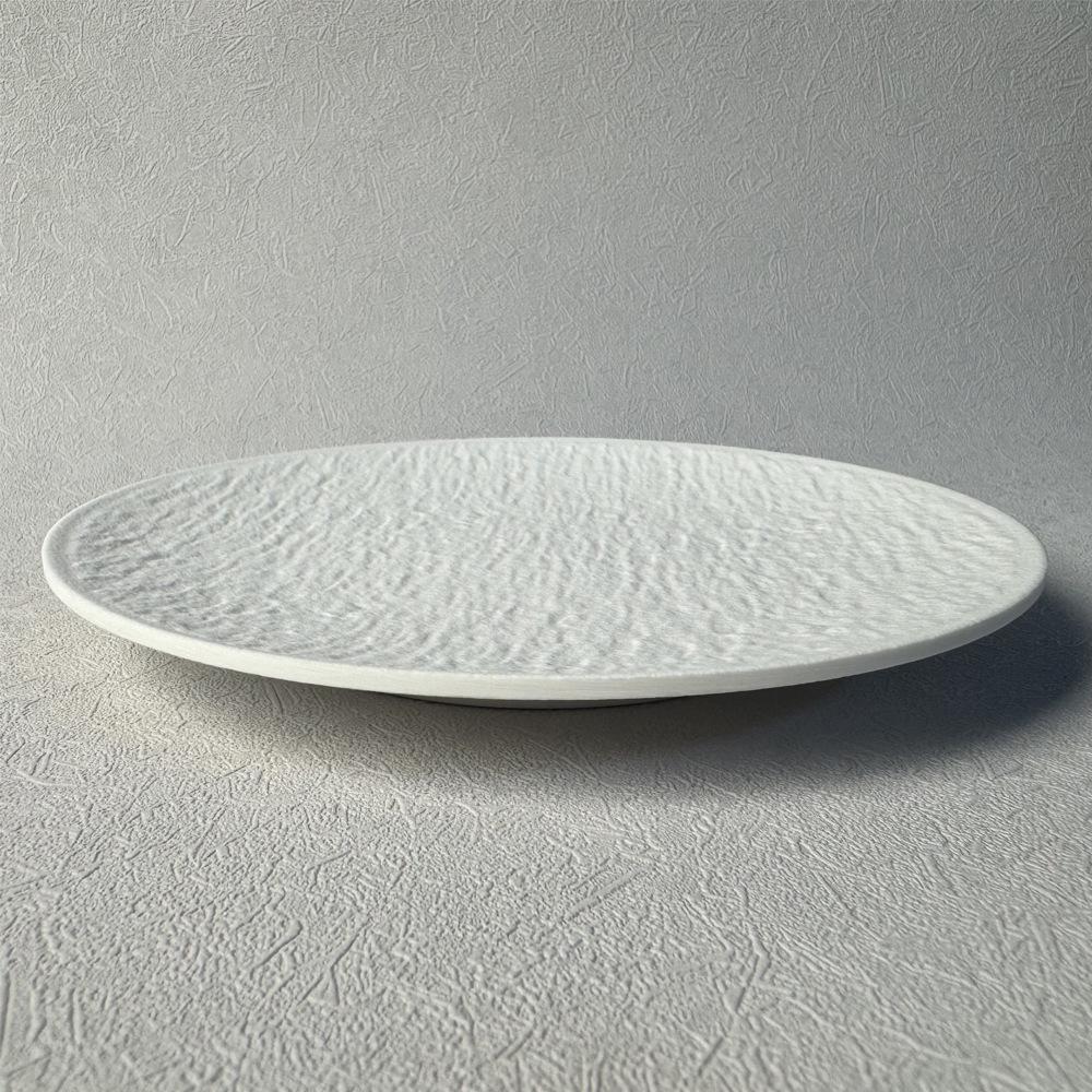 Melamine Imitation Stone Grain Round Plate - Simple Western Food & Dessert Plate