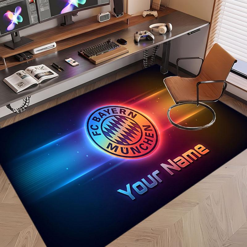 Tappeto Personalizzato Modello Bayern Monaco Stampa Nome Testo Morbido Antiscivolo Tappeto per Pavimento per Decorazione Interna Casa