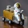 Resin Astronaut Figurines Statue Salt Pepper Bottle Holder Ornaments Home Decoration Kitchen Crafts Decorative Ornaments