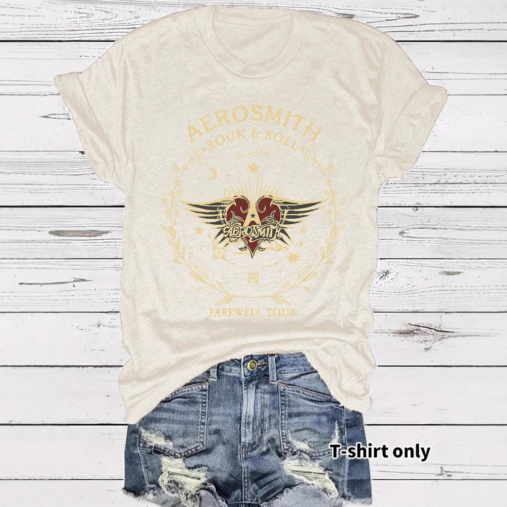 Rock-style Fashionable Casual Daily Vintage 3D Printed T-shirt Short-sleeve Creative Novelty T-shirt