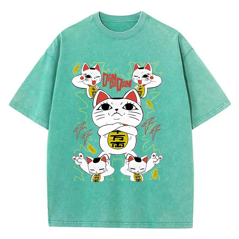 Baumwolle Gewaschen Dandadan Okarun T-Shirt Herren Japanischer Anime T-Shirt Cartoon Hohe Qualität T-Shirt Ästhetisch Mode T-Shirt Männlich