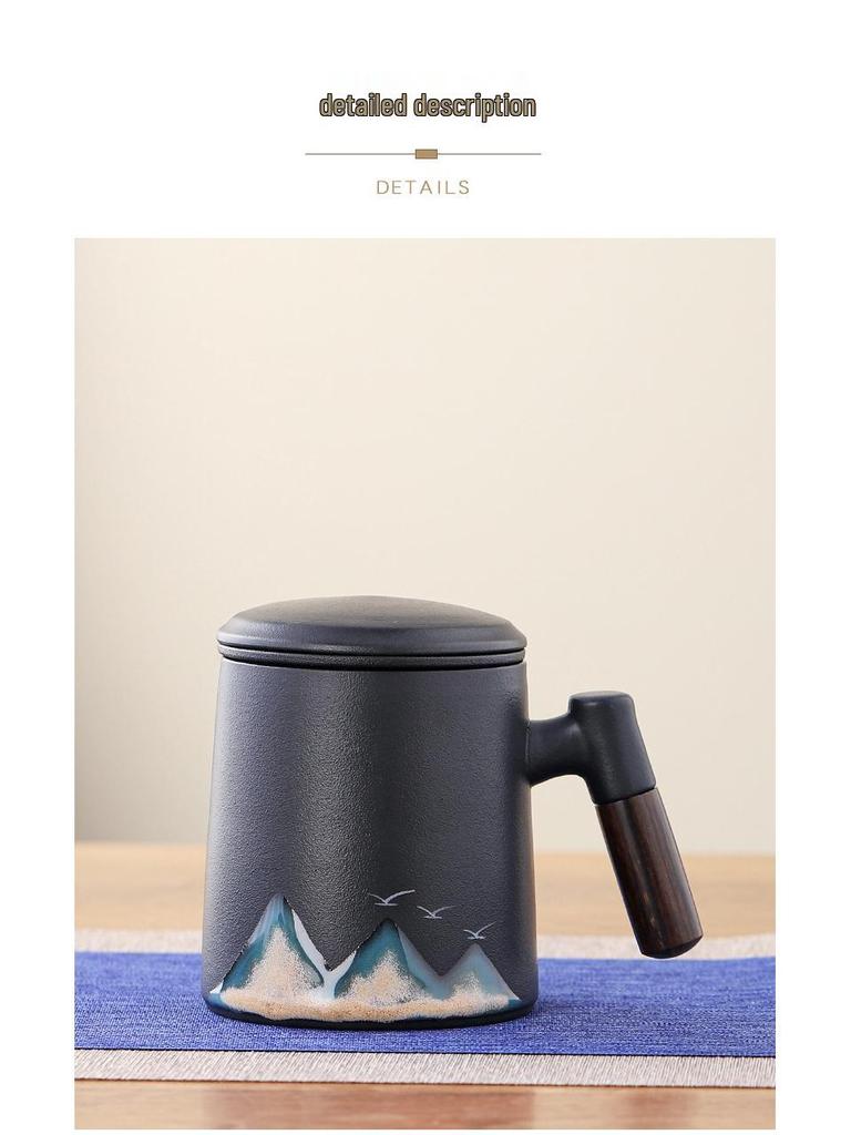 Corporate Anniversary Tea & Water Separation Mug - Custom Logo Option