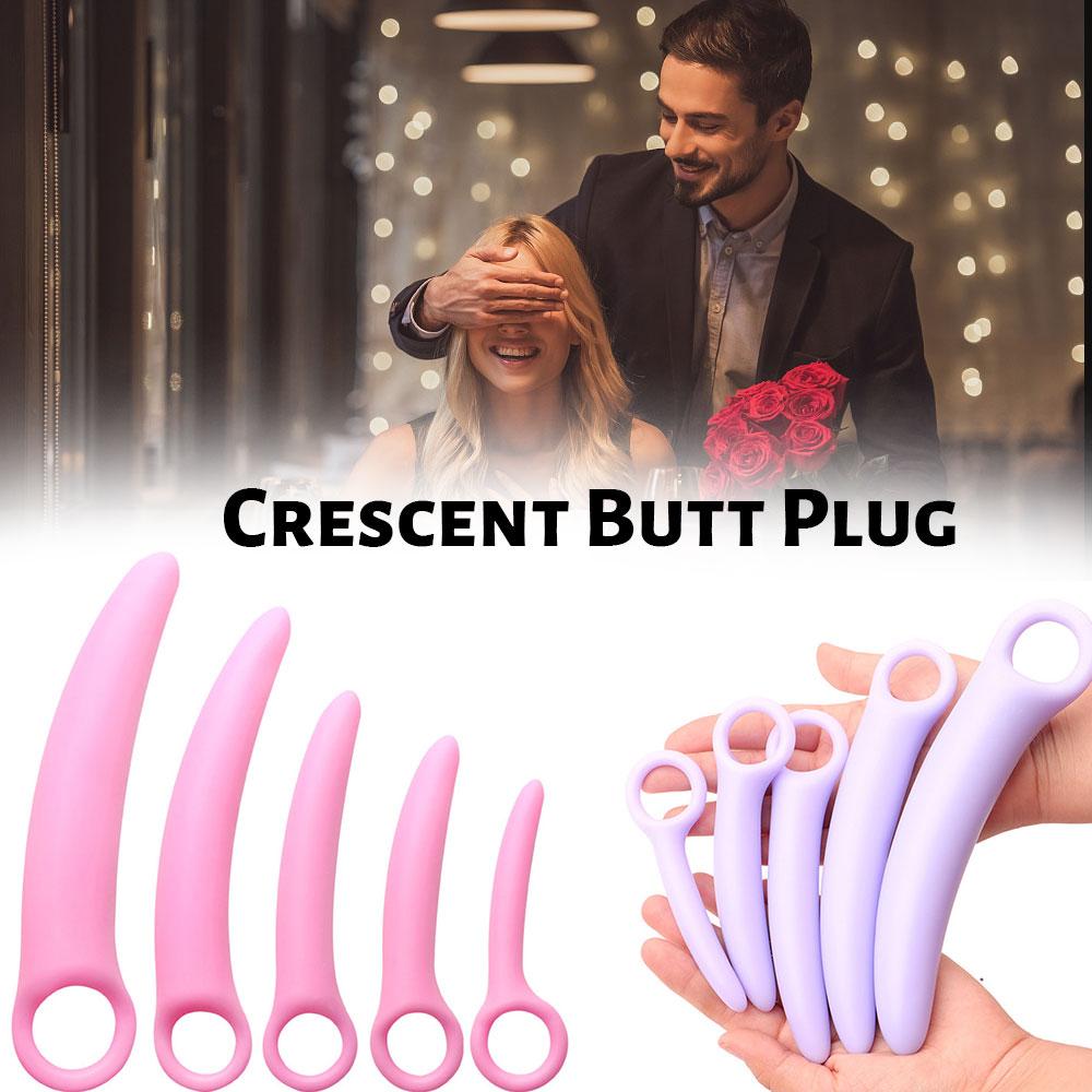 Silicone Crescent Anal Plug Female Butt Plug Dildo Anal Stimulation G-Spot Masturbation Adult Sex Toy Women Men Adullt 18+