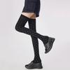 Frühlings Damen Polka Dot Kniehohe Socken Modische Hochwertige Gekämmte Baumwollstrümpfe Geeignet für Damenbekleidung Mit Geschenk
