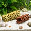 Betta Fish Rest Station Aquarium Shrimp Cave, Artificial Tree Trunk Hide, Tank Safe Cave Hideout, Realistic for Hiding And Resting Natural Style House
