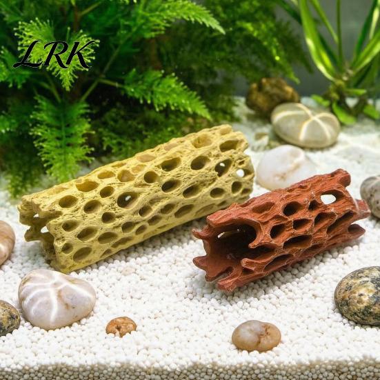 Betta Fish Rest Station Aquarium Shrimp Cave, Artificial Tree Trunk Hide, Tank Safe Cave Hideout, Realistic for Hiding And Resting Natural Style House