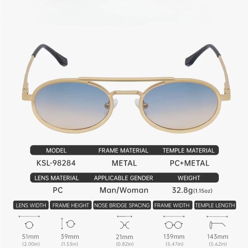 New Double Beam Small Frame Sunglasses Retro Men'S Sunshade Glasses Uv400 Shades Eyewear Men Fishing Driving Glasses