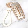 Soft Tpu Car Key Case For Genesis Keyless Fob Cover Keychain 8 Buttons Accessories For Hyundai Gv80 Gv90 G70 G80 G90 Gv70