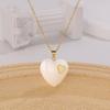 Cross-border Trendy Heart-shaped Golden Jade Necklace - European and American Light Luxury Style