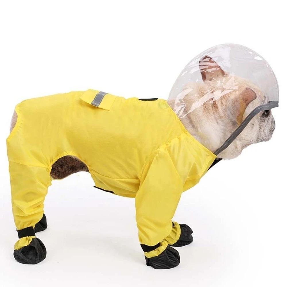 Waterproof Raincoat Dog Jumpsuit Belly-Covering Pet Outfit Dog Trousers Foot Cover Pet Rain Jacket Dog Clothes