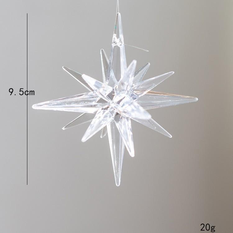 

Набор Хрустальных Рождественских Украшений в Скандинавском Стиле, Прозрачные Ледяные Бусины с Подвесками в Виде Снежинок и Сосулек для Украшения Елки