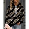 Womens Oversized Hooded Sweatshirt With 3D Print Soft Cotton Blend Long Sleeve Pullover Casual Wear