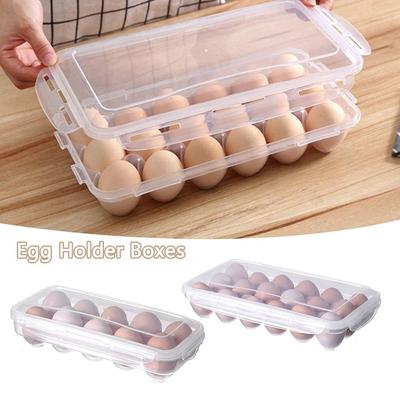 With Lid Egg Storage Box 10/18 Grid Egg Drop Rack Portable Fridge Egg Organizer  Kitchen