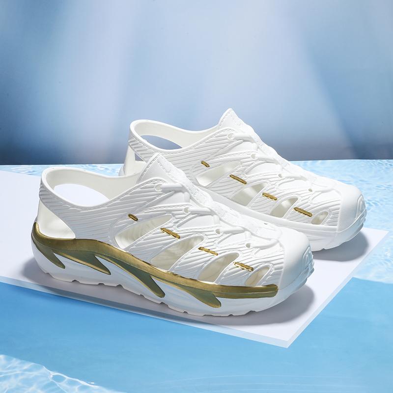 Summer Men's Thick-Soled Non-Slip Breathable Toe-Cap Sandals Casual Beach Vacation Beach Sandals Travel Leisure Plus Outdoor Spo