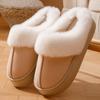 thick-soled plush cotton slippers indoor warm non-slip shoes plush deodorant plush slippers autumn and winter