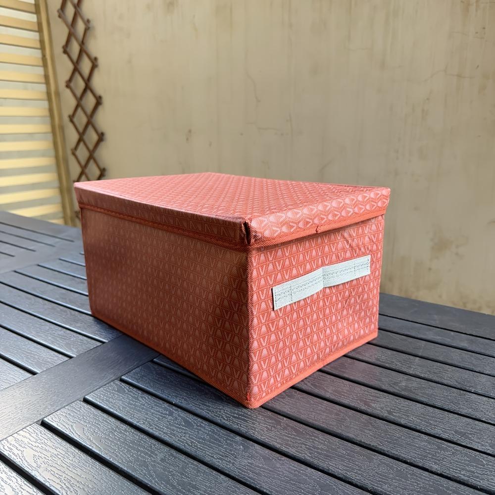 

Foldable Canvas Storage Box,Classic Rectangular Organizer for Clothes Toys,Multi-Purpose Bin for Home Closet Travel, Collapsible