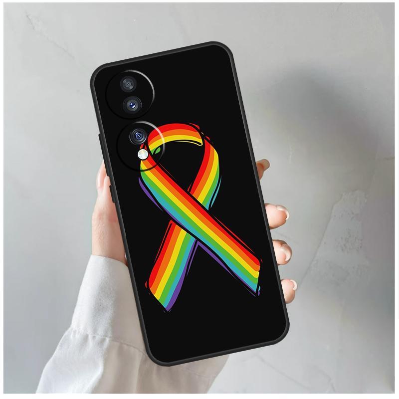 Herz Regenbogen Gay Pride LGBT Hülle Für Honor Magic 6 Lite 5 Pro 50 70 90 Honor X8a X8b X6 X7 X8 X9 X6a X7a X9a X9b Case